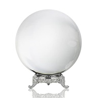 Bola de Cristal Transparente 100mm com Suporte Metálico - Quartzo Místico para Decoração e Feng Shui - imagem 2