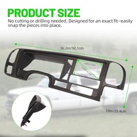 Kit Painel Duplo Din LEAPTREND para GMC Sierra/Yukon e Chevrolet Silverado/Tahoe - Preto - imagem 5
