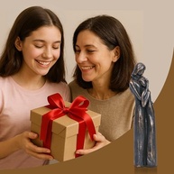 Estátua Mãe e Filha 18cm - Presente Significativo Pintado à Mão - imagem 5