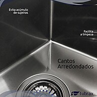 Cuba de Cozinha Inox Preta Tubrax: Luxo e Silêncio - imagem 2