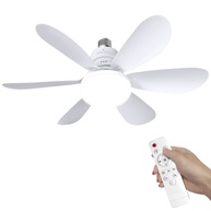 Ventoinha de Teto Silenciosa com Luz LED e Controle Remoto | 6 Pás, 3 Velocidades, Luz Ajustável Branca Fria/Neutra/Quente - imagem 1
