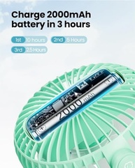 Ventilador Portátil Gaiatop 360° Recarregável USB - Potente, Silencioso e Versátil - imagem 5