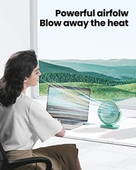 Ventilador de Mesa USB Gaiatop 5,5" Silencioso 3 Velocidades Verde - imagem 4