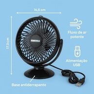 Mini Ventilador de Mesa USB Silencioso Potente - Ideal para Escritório e Home Office - imagem 4