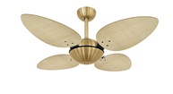 Ventilador de Teto Dourado 4 Pás Volare Office Pétalo Palmae com Design Natural e Silencioso - imagem 1