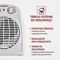 Aquecedor Mondial A-08: 3 em 1, Quente e Silencioso! - imagem 2