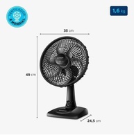 Ventilador de Mesa 30 cm Silencioso com 6 Pás e 3 Velocidades - Potente e Moderno - imagem 2
