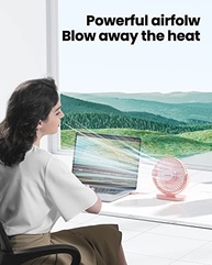 Gaiatop Ventilador de Mesa USB 3 Velocidades - Mini Silencioso 5,5" com Rotação 90° - imagem 1