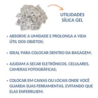 Anti-Mofo e Umidade com Sílica Gel – 100 Sachês Desumidificadores Potentes - imagem 3