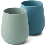 Copo de Silicone SAMiGO para Bebês 6-12 Meses – Copos Abertos Pequenos para Alimentação Autônoma (BLW) – Conjunto com 2 Unidades - imagem 1