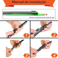 Kit 2 Palhetas Limpador Parabrisa Silicone Chevrolet S10 2012-2018 Premium - imagem 3