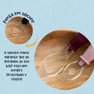 Colheres de Silicone com Ponta Dupla Rosa - 2 Unidades para Bebês - imagem 3