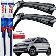 Par de Palhetas Limpador Parabrisa Bosch Aerofit Silicone Cross Fox 2010-2012 - imagem 1