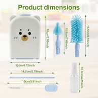 Kit de Limpeza de Mamadeiras Portátil com Escova de Silicone e Dispensador de Sabão - imagem 3