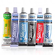 Silicone Acético 50g Sache: Vedação Multiuso com Alta Temperatura - imagem 1