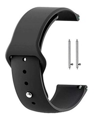 Pulseira Compatível com Amazfit Gts/Bip 44mm De Silicone 20mm Macia (Preto) - imagem 1