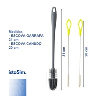 Kit Escovas para Garrafas e Canudos - Silicone Antiodor com Gancho Adesivo - imagem 3