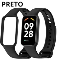 Pulseira para MI Band 8 Active Preto Bracelete em Silicone TPU Regulavel Macia Confortavel e Regulagem para Vários Tamanhos - imagem 4