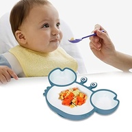 Placa de Sucção de Caranguejo Azul com Ventosa - Silicone Seguro e Divertido para Refeições sem Bagunça - imagem 3