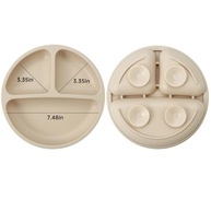 PandaEar Conjunto de Silicone para Alimentação de Bebês - Pratos Divididos com Sucção, Copos e Talheres Seguros - imagem 5