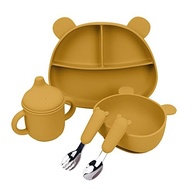 Conjunto Prato e Copo Infantil em Silicone com Personagens Divertidos - Ideal para Aprendizagem e Diversão - imagem 3