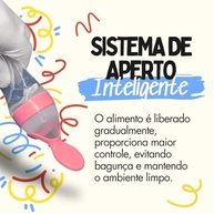 Colher de Silicone Dosadora 90ml Rosa - Segura, Macia e Prática para Refeições Infantis - imagem 5
