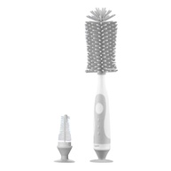 Conjunto Escova Silicone 2 em 1 com Bico Nylon Forma S - Rotação 360° e Ventosa Base - imagem 1