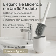 Kit Escovas Sanitárias de Silicone com Suporte Premium - Design Moderno e Cerdas Antibacterianas - imagem 5