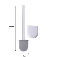Kit 2 Escovas Sanitárias de Silicone com Suporte Antibacteriana - Limpeza Completa e Higiênica para Banheiro - imagem 3
