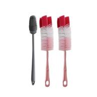 Kit 2 Escovas de Silicone e Nylon para Limpeza Profunda de Copos, Garrafas e Mamadeiras - imagem 1