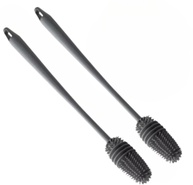 Kit com 2 Escovas de Silicone para Limpeza Profunda de Garrafas, Mamadeiras e Copos - imagem 1