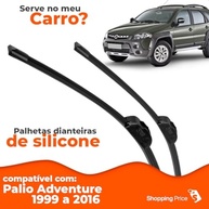 Palhetas Limpador Para-brisa Silicone Fiat Palio Adventure 99-16 Dianteiras - imagem 4