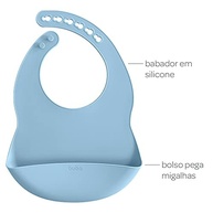 Buba Babador Pega Migalhas em Silicone Azul - Proteção e Estilo para Bebês - imagem 4