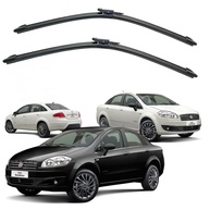 Par de Palhetas Limpador Parabrisa Silicone Fiat Linea 2007-2016 - Visibilidade e Segurança - imagem 1
