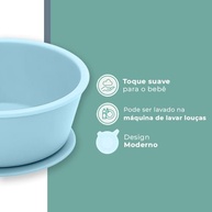 Tigela de Silicone Redonda HOMELIFE NT-26 Azul - Segura, Prática e Livre de BPA para Bebês - imagem 5