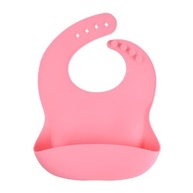 Babador Ajustável em Silicone Infantil - Proteção Confortável e Estilo Rosa para Bebês e Crianças - imagem 2