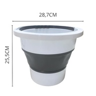 Balde Retrátil de Silicone Dobrável 6L com Alça Reforçada - Ideal para Viagens, Camping e Limpeza - imagem 3