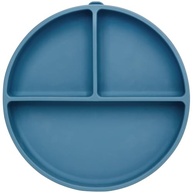 Pratinho em Silicone com Ventosa Azul Escuro - Seguro, Higiênico e Prático para Refeições Infantis - imagem 2
