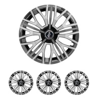 Jogo de Calotas Triton Sport Aro 13 Black Silver Graphite para Toyota Etios, Corolla, Yaris e Prius + Selo Resinado - imagem 2