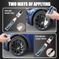 Tinta de Retoque Starlight Silver para Rodas Tesla - Reparo de Arranhões e Curb Rash com Pincel e Caneta - imagem 3