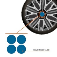 Jogo de Calotas Triton Sport Black Silver Graphite Aro 14 para Peugeot 206, 207, 208, 307, 4008 e Hoggar + Selos Resinadas - imagem 3