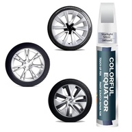 Tinta de Retoque Starlight Silver para Rodas Tesla - Reparo de Arranhões e Curb Rash com Pincel e Caneta - imagem 2