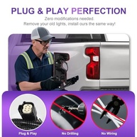 Conjunto de Lanternas Traseiras para Chevy Silverado 1500/2500HD/3500HD (2019-2023) - Iluminação OEM e Instalação Plug & Play - imagem 4