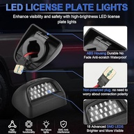 Luz de Placa LED LivTee para Silverado, Tahoe, Sierra - Iluminação Superior e Durável - imagem 4
