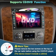 Central Multimídia Chevrolet Silverado/GMC Sierra 7" IPS com CarPlay/Android Auto e DVD - imagem 3