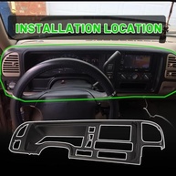 Kit Painel Duplo Din LEAPTREND para GMC Sierra/Yukon e Chevrolet Silverado/Tahoe - Preto - imagem 4