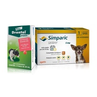 Simparic + Drontal Puppy: Kit Antipulgas e Vermífugo - imagem 1