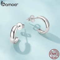 Brincos Prata 925 Bamoer: Elegância Simples - imagem 2
