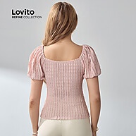 Blusa Básica Lovito Refine LR2LD079 – Elegância Simples - imagem 2