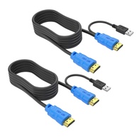 Cabo HDMI KVM USB 2 em 1 MT-VIKI 1.8M: Conexão Simplificada e Versátil - imagem 1